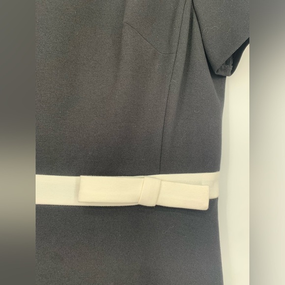 Kate Spade Bow-waist Ponte Mainline Black Dress Size 12 - Picture 4 of 9